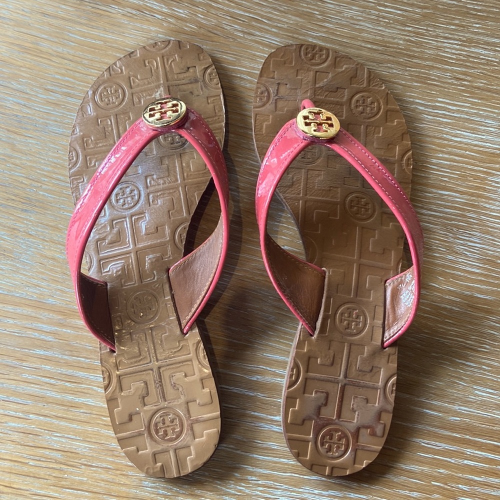 Pink Tory Burch sandals. Used but lots of life left.